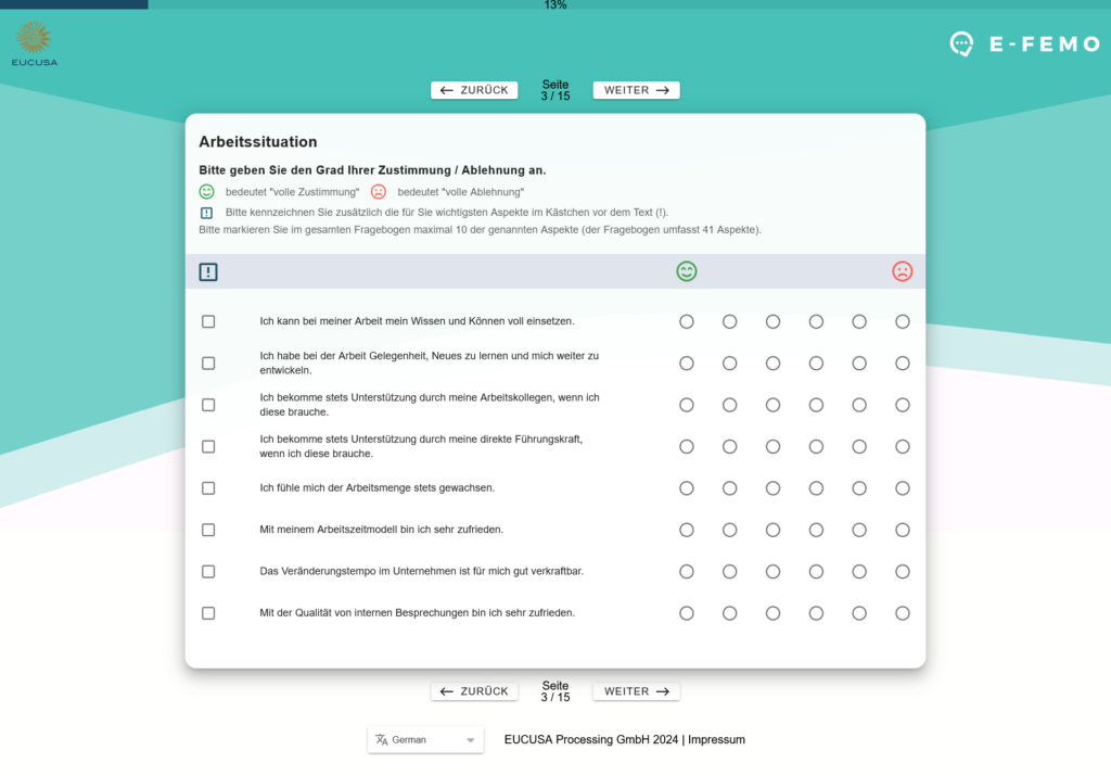 E-FEMO Survey Seite